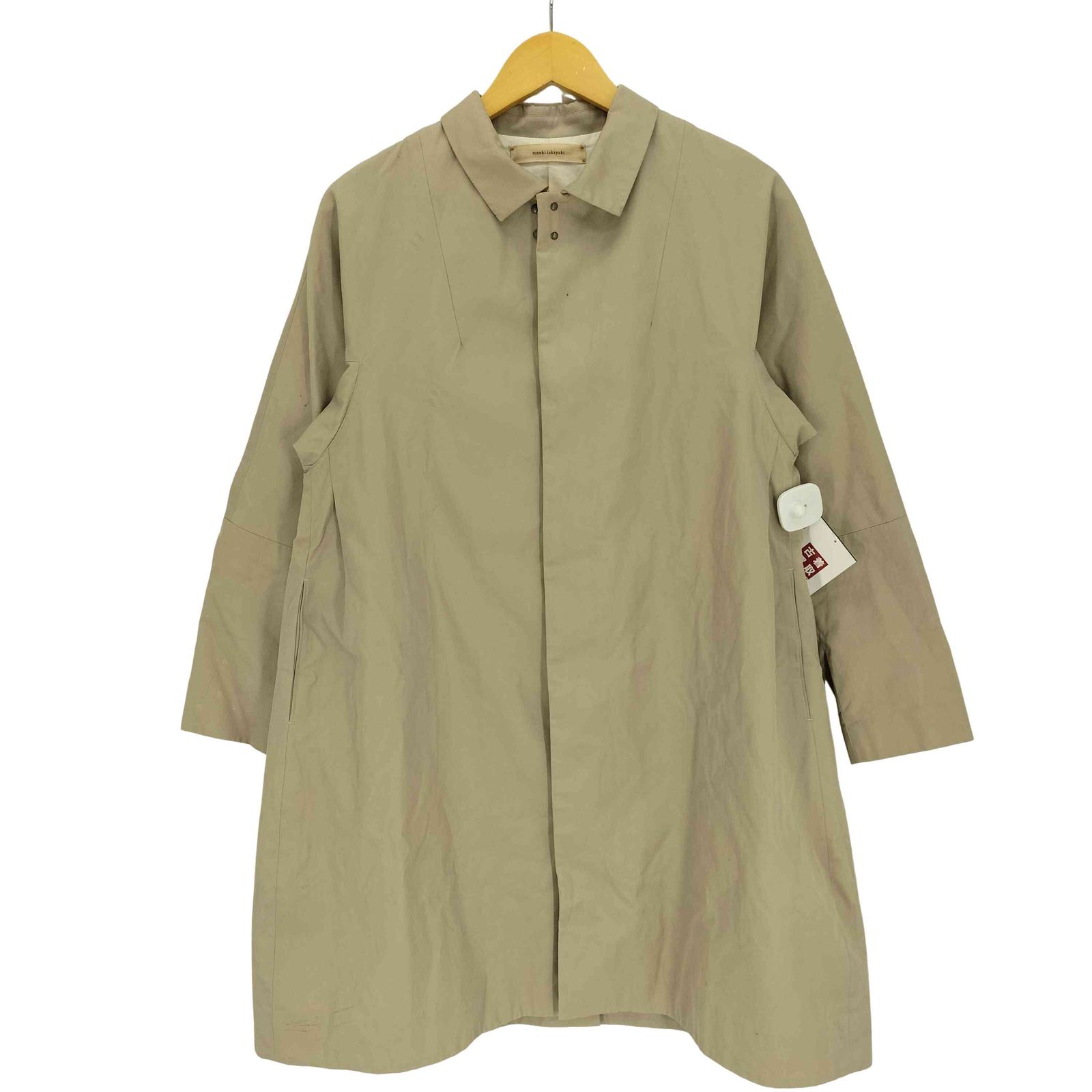 スズキタカユキ suzuki takayuki stand-fall-collar coat レディース