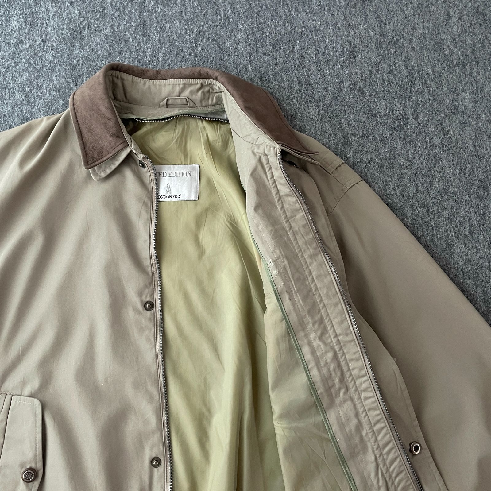 【美品】LONDON FOG ダブル ロング丈 USA製 90s 00s LONDON FOG デザインジャケット ブルゾン LIMITED EDITION