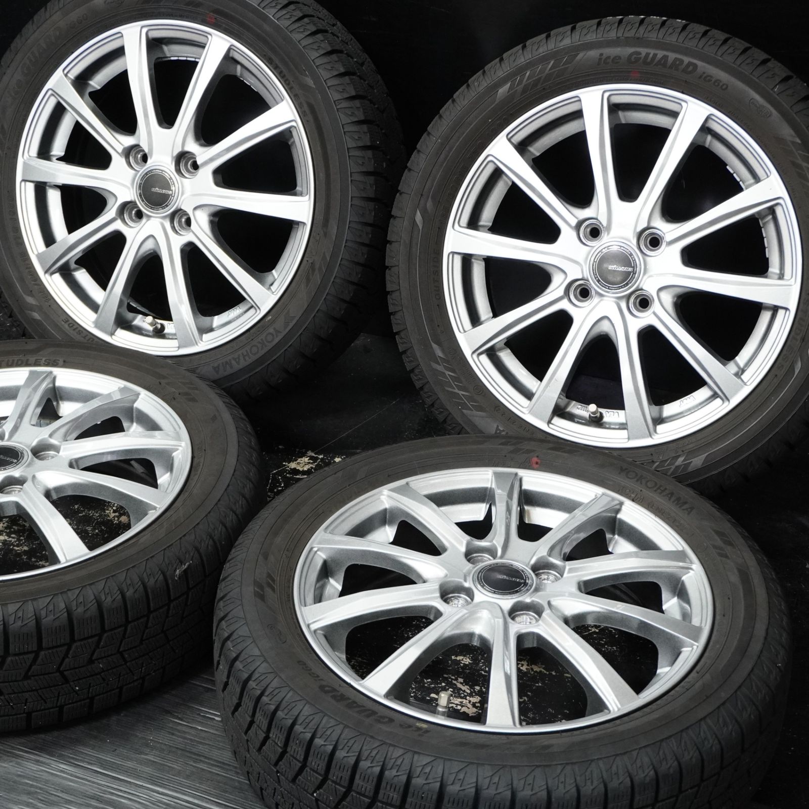 22年製 バリ山 ヨコハマ iceGUARD iG60 / MILLOUS 【 165/65R15 / 4.5J