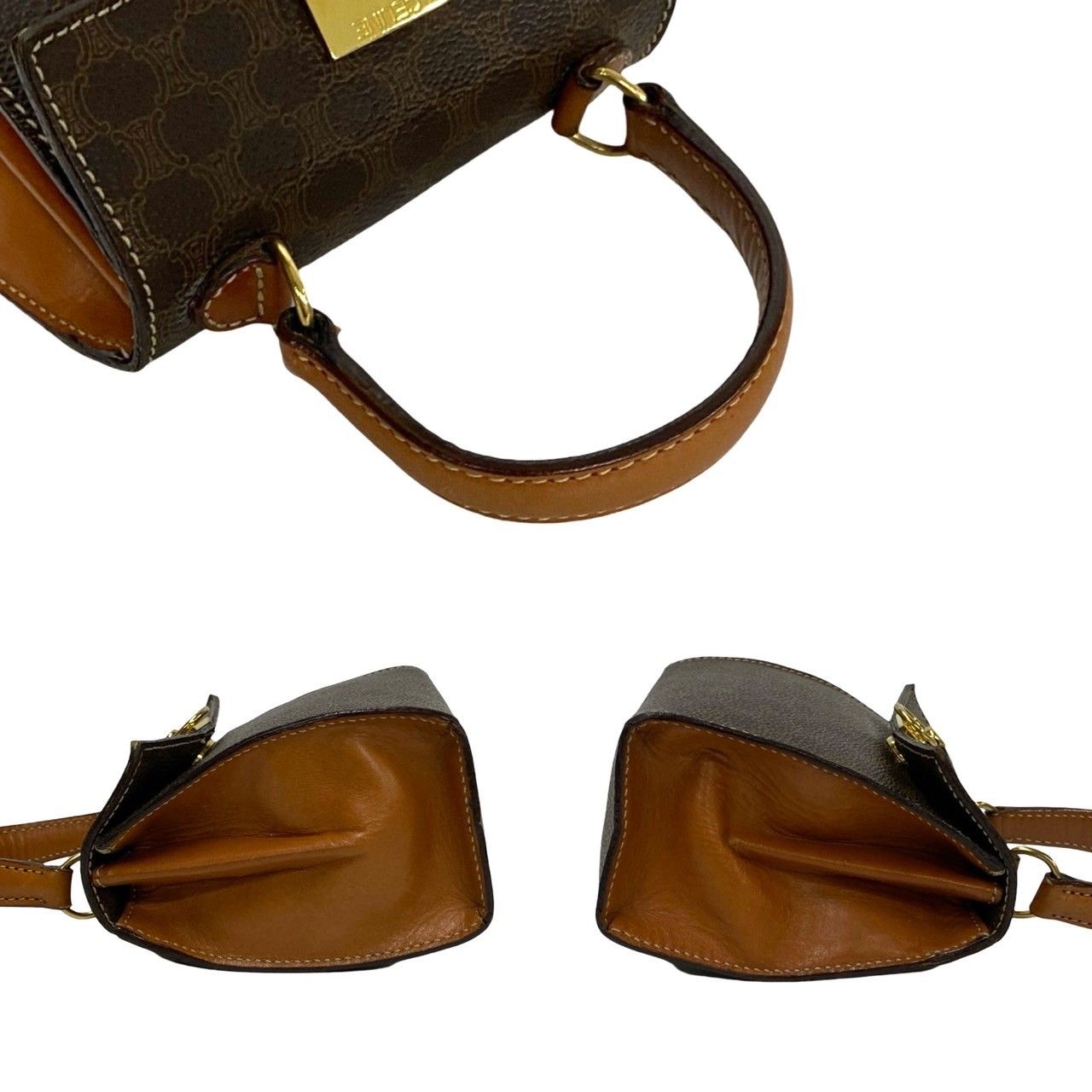 極 美品 CELINE セリーヌ ヴィンテージ マカダム ブラゾン リング 金具