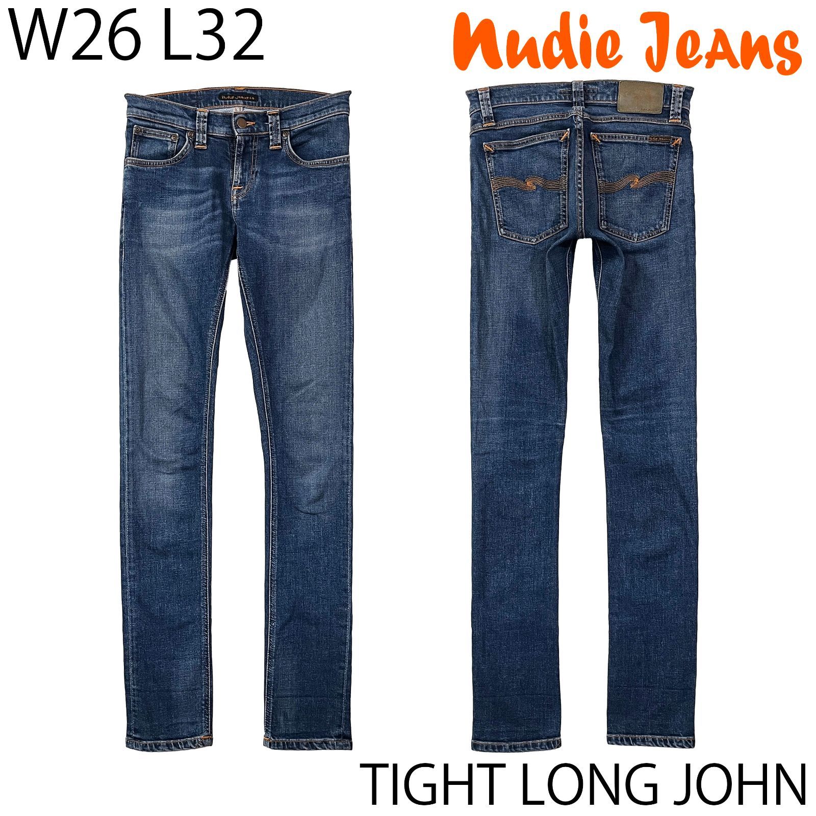 USED／30x32】NUDIE JEANS TIGHT LONG JOHN タイトフィット ウォッシュ 