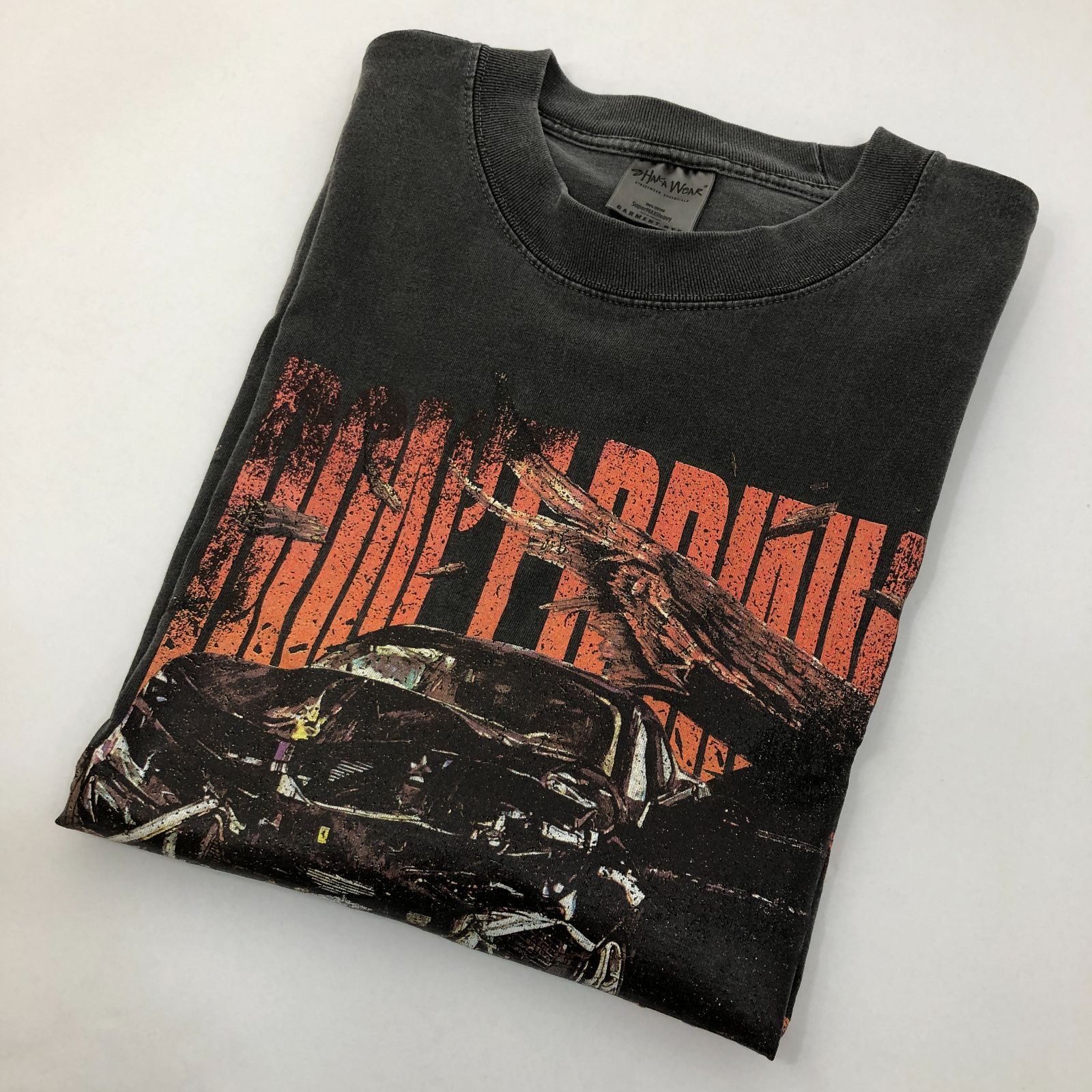 平本蓮 AMNJX ストップ飲酒運転 TシャツホワイトLサイズ 着画あり 平本蓮 AMNJX ストップ飲酒運転Tシャツ RIZIN 皇治 ビンテージブラック