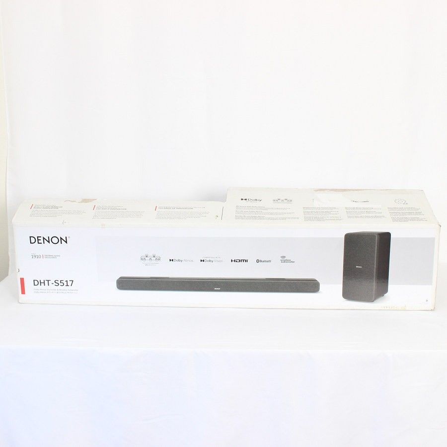 美品】DENON DHT-S517 ブラック サウンドバー ワイヤレスサブウーハー