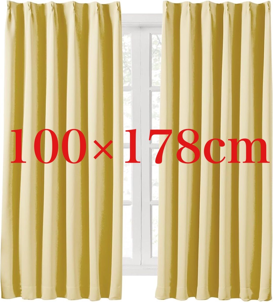 黄色い新幹線のフラットカーテン幅100cm丈178cmが2枚入り Hansleep カーテン 1級遮光 2枚組 黄色 幅100cm丈178cm 小窓 断熱 防寒