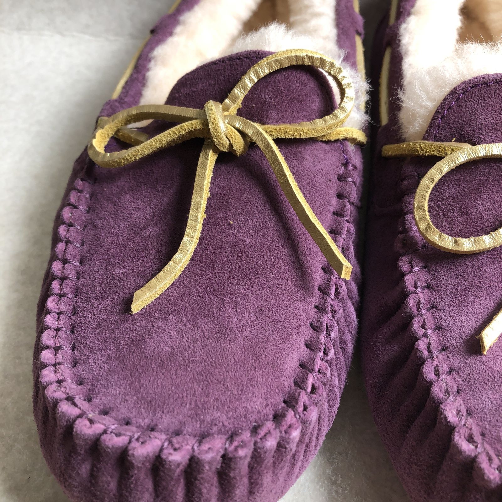 D1744 UGG アグ DAKOTA ダコタ モカシン シューズ パープル 24