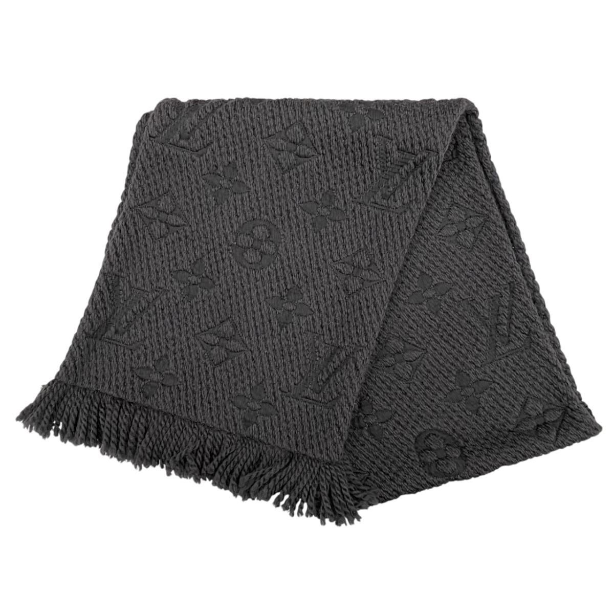☆ルイヴィトン マフラー エシャルプ・ロゴマニア モノグラム M72431 ブラック ウール シルク LOUIS VUITTON 41,275円