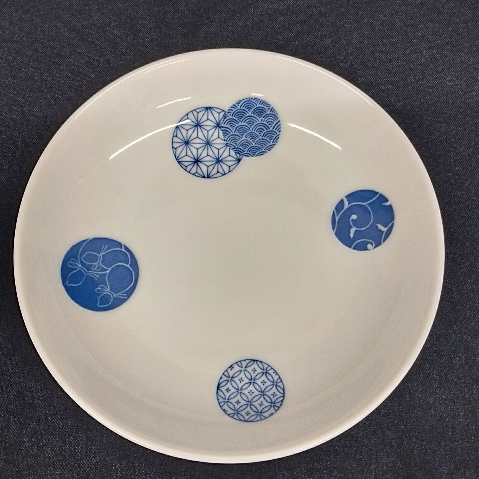 美品】香蘭社 コウランシャ 色絵丸紋 銘々皿 平皿 和食器 有田焼