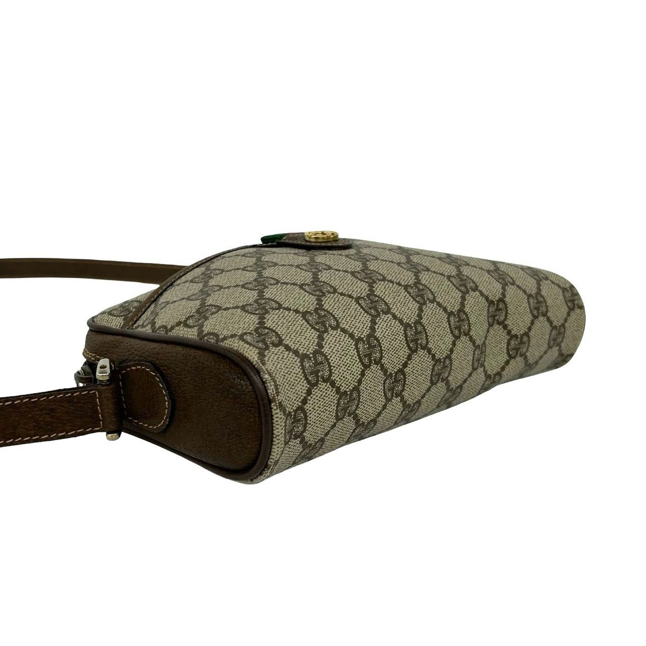 極 美品 GUCCI グッチ オールドグッチ シェリーライン GG ロゴ 柄 金具