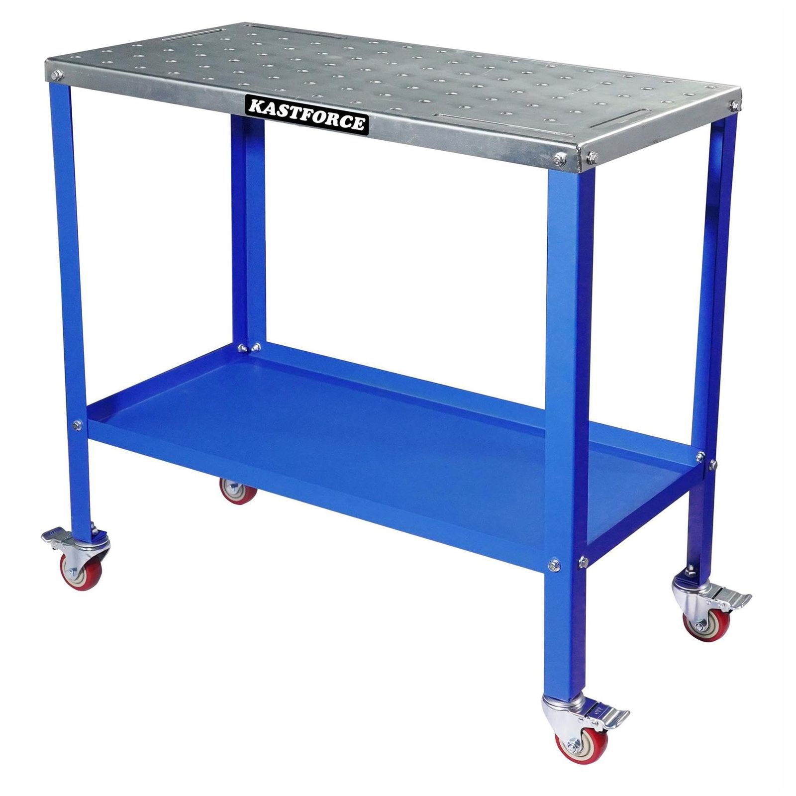 KF3002 ポータブル溶接台 天板460mm x 915mm 16?穴付き 高さ880mm 耐荷重550kg 定盤 ワークテーブル 作業台 キャスター付きt 29,393円