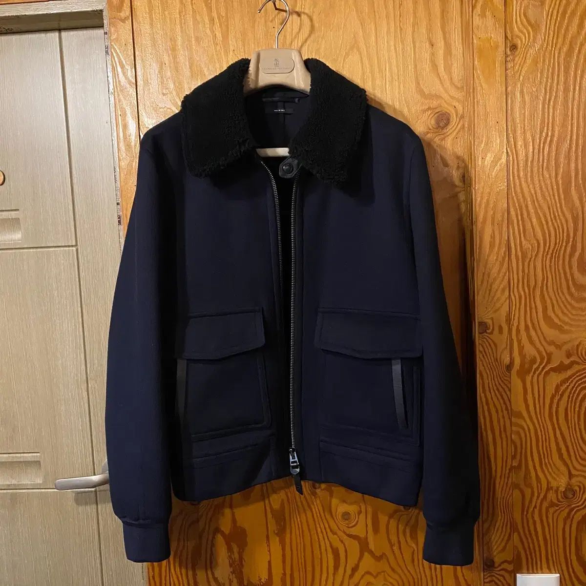 TOM FORD 2024 F/W シアリング ウール フライト ジャケット 出品