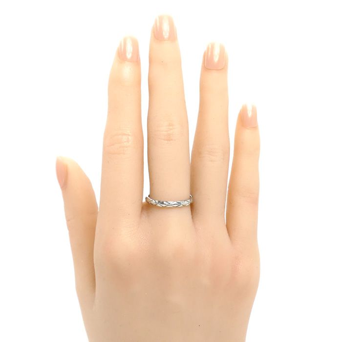 CHANEL シャネル Pt950プラチナ マトラッセ リング・指輪 14号 54 3.2g