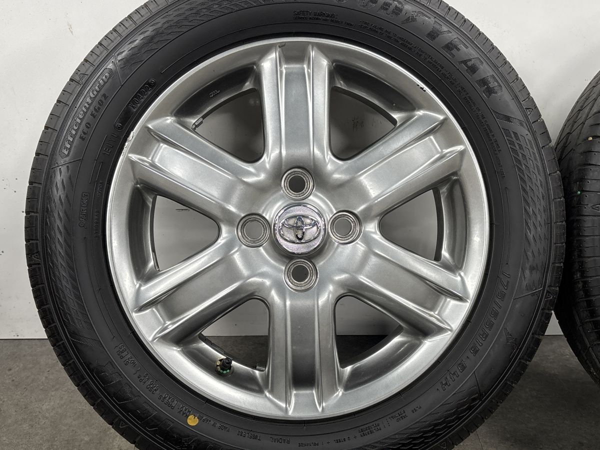 超バリ溝】トヨタ iQ 純正 15in 5J +45 PCD100 グッドイヤー エフィ