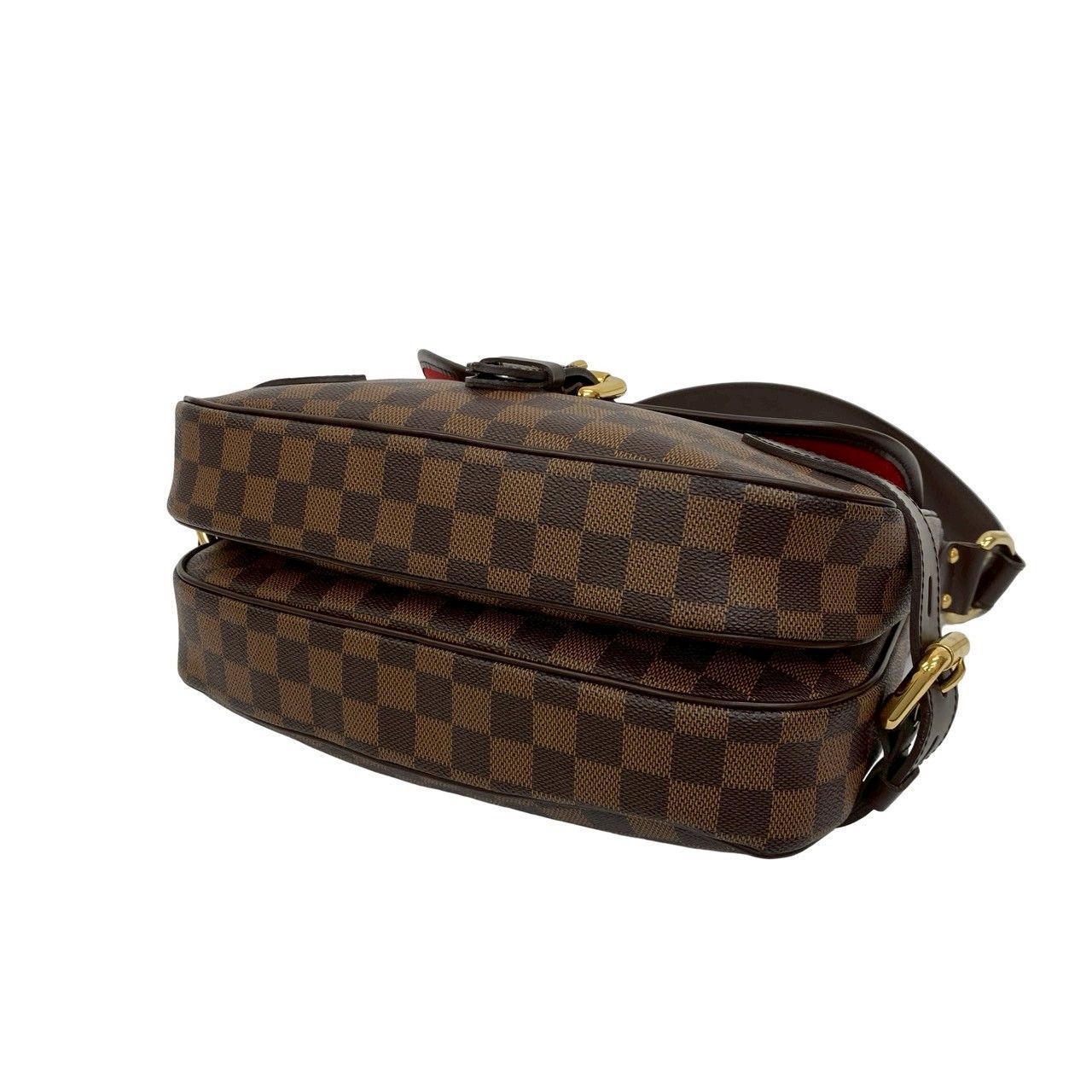 極 美品 LOUIS VUITTON ルイヴィトン ハイバリー ダミエ エベヌ レザー 