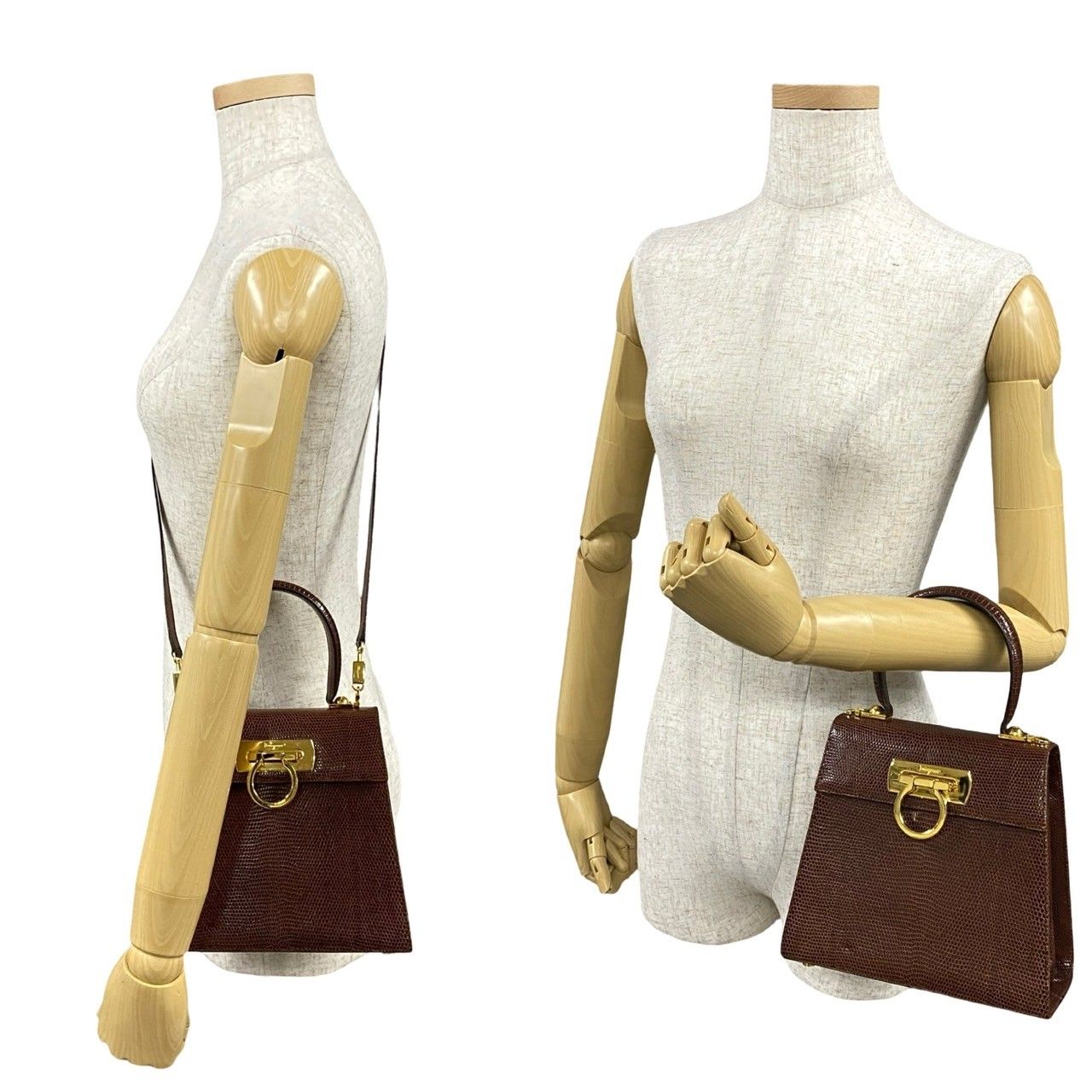 極 美品 Salvatore Ferragamo サルヴァトーレフェラガモ ガンチーニ
