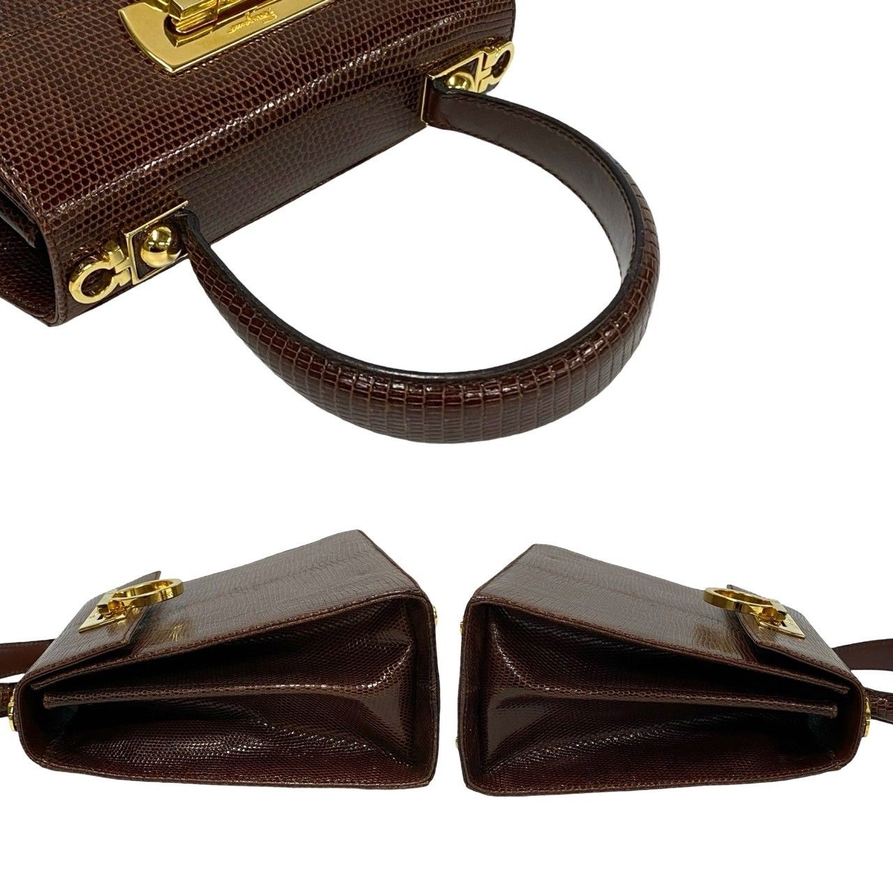 極 美品 Salvatore Ferragamo サルヴァトーレフェラガモ ガンチーニ