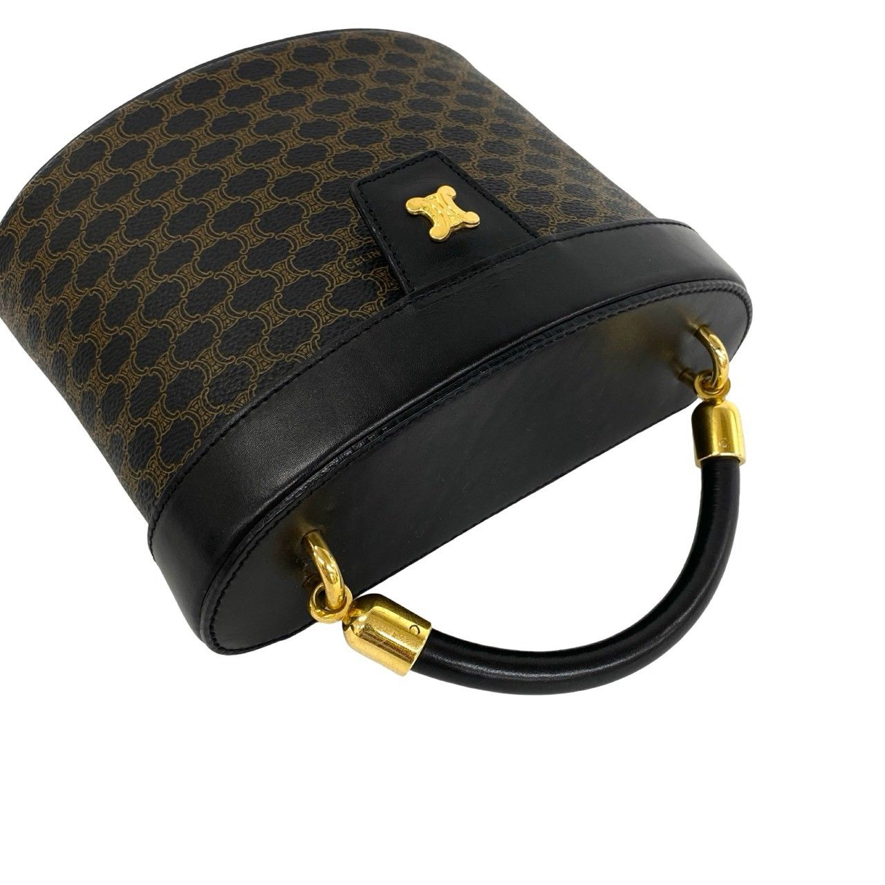 【美品】CELINE セリーヌ 2way ハンドバッグ トリオンフ マカダム ほぼ未使用 袋付 CELINE セリーヌ マカダム 柄 トリオンフ ロゴ 金具