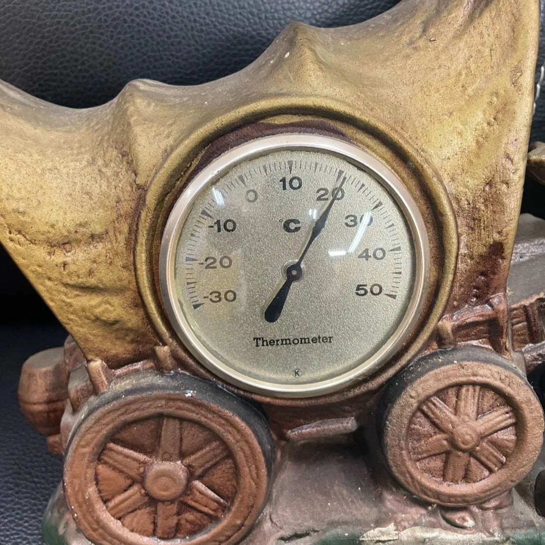 ◎【✨骨董品✨】馬 馬車 置物 インテリア 温度計 小物 動物 飾り 昭和