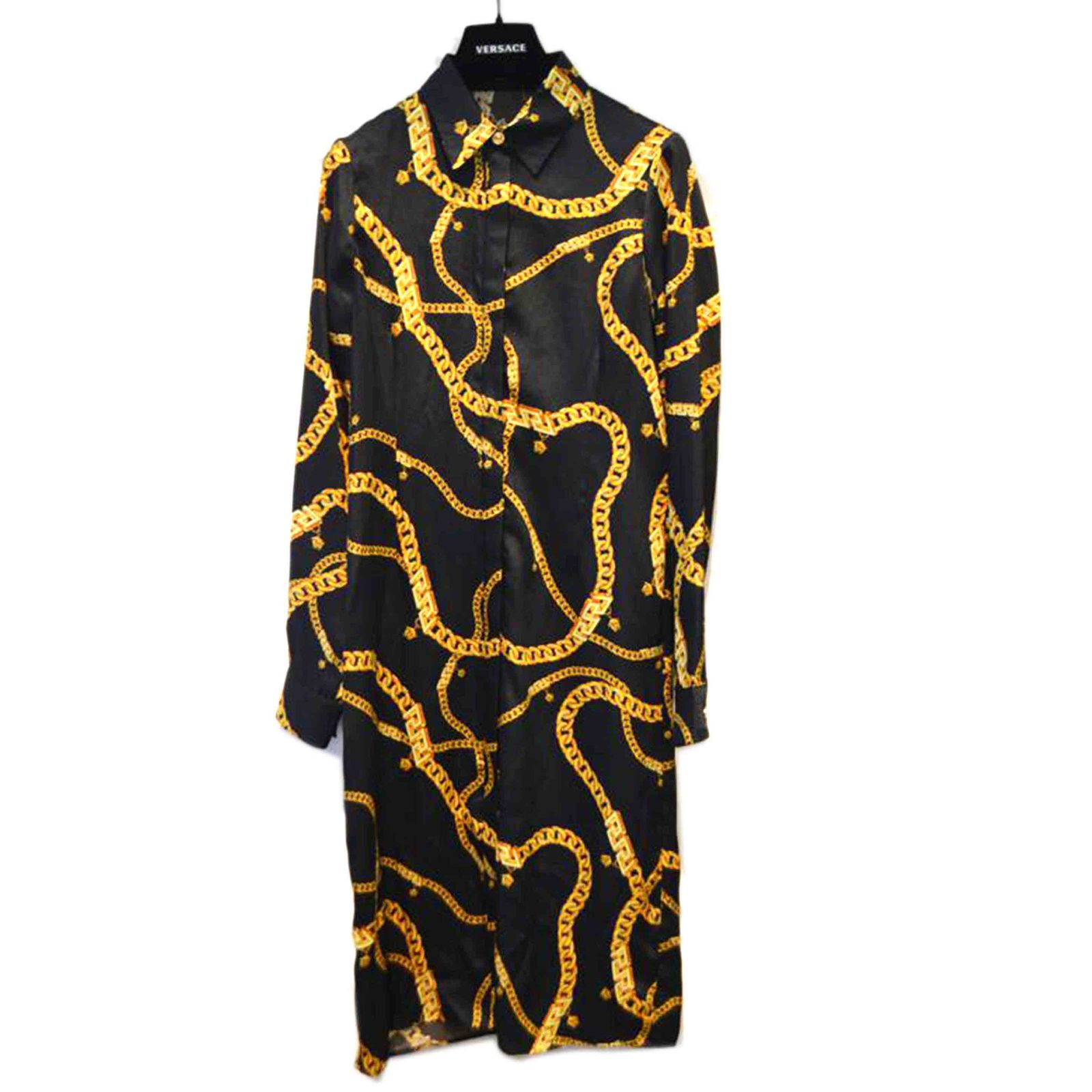 VERSACE メデューサチェーンプリントワンピース／Mサイズ（38） 1010284/1A07492 SAランク 89