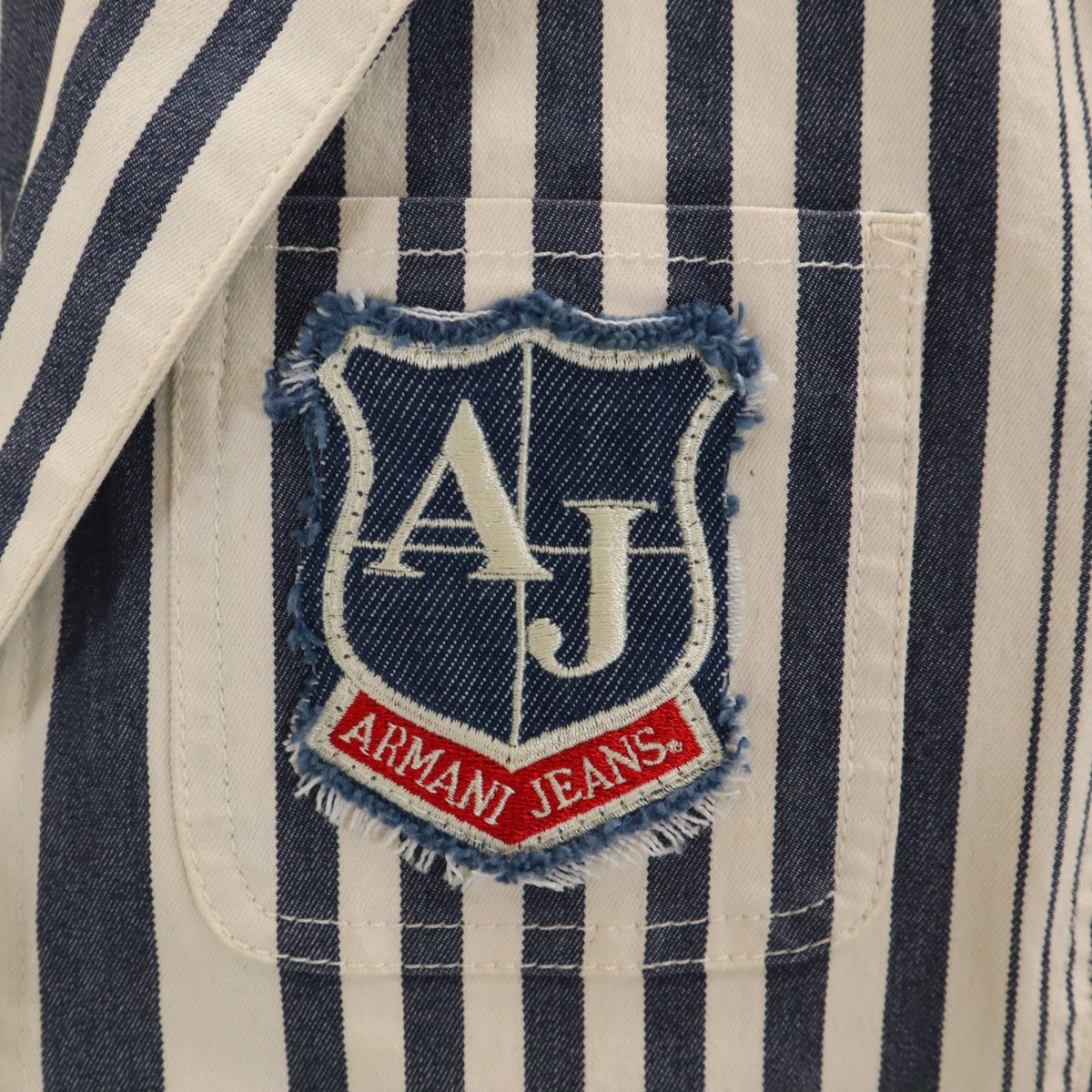 ARMANI JEANS アルマーニジーンズ イタリア製 ストライプ柄 テーラード