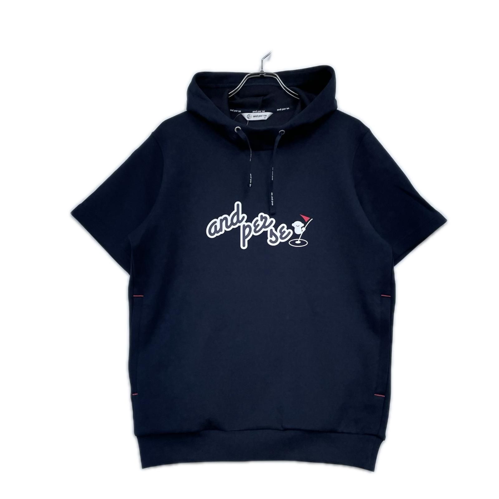 ◆超美品◆アンパスィ　and per se メンズパーカー　M ネイビー 中古 メンズ アンパスィ and per se パーカー M ネイビー ストレッチ