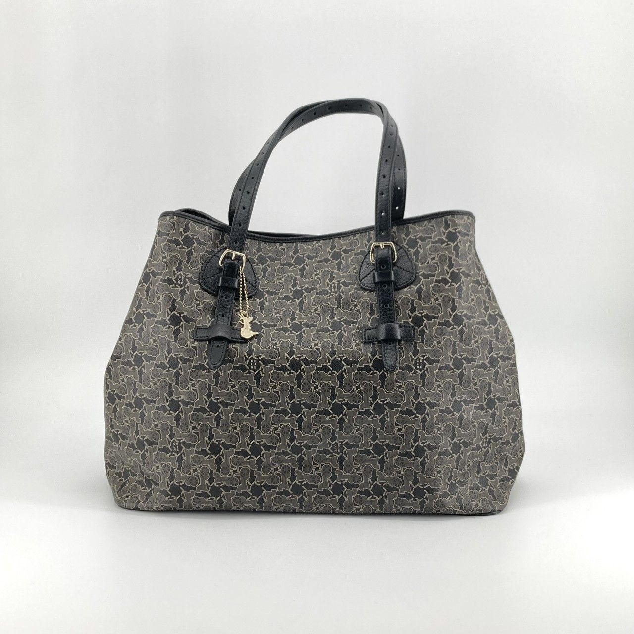 CELINE（セリーヌ） サルキー PVC / レザー トートバッグ チャコールグレー 24,090円