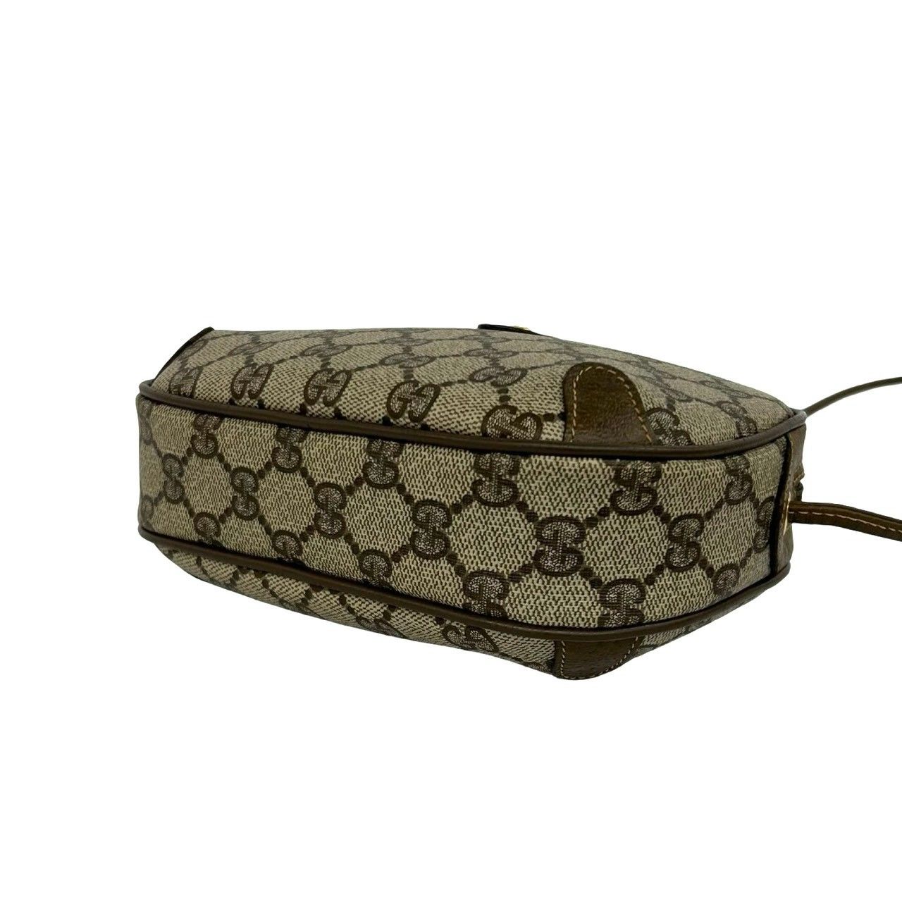 美品G GUCCIグッチ　ショルダーバッグ ポシェット　サコッシュ金具ロゴ ほぼ未使用 GUCCI グッチ ヴィンテージ シェリーライン GG ロゴ 金具