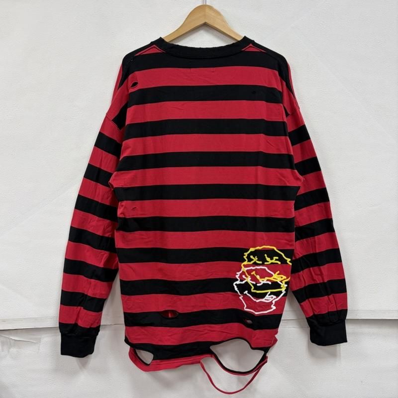 ガルフィー ビリビリボーダー ロンTee 長袖 クラッシュ ダメージ加工