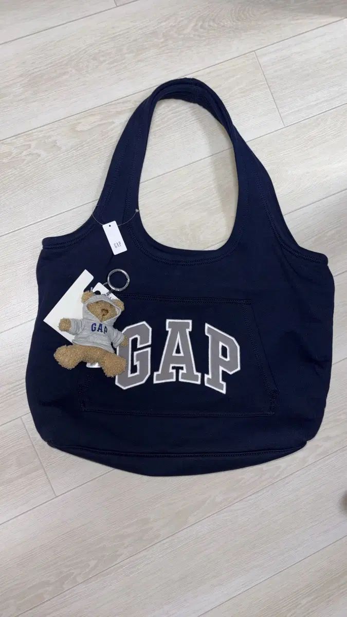GAP トートバッグ ネイビー + クマ ドール キーホルダー 含む