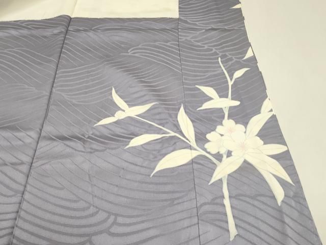 付下げ 着物 正絹 花びら文様 金彩 刺繍調 上品 グレージュ フォーマル✨ 平和屋着物□豪華振袖 刺繍 枝花文 金彩 正絹 逸品 DABL0023qp - メルカリ
