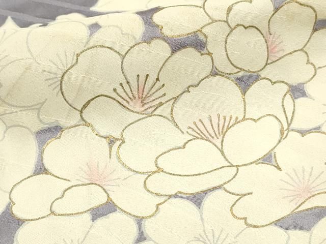 付下げ 着物 正絹 花びら文様 金彩 刺繍調 上品 グレージュ フォーマル✨ 平和屋着物□豪華振袖 刺繍 枝花文 金彩 正絹 逸品 DABL0023qp - メルカリ