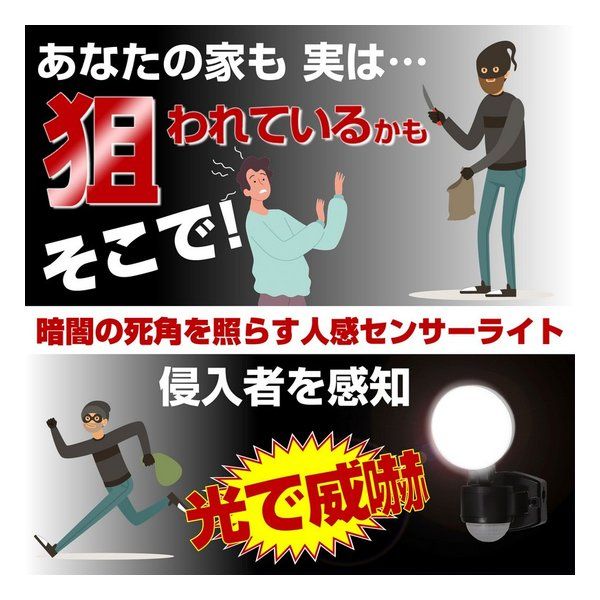 ELPA エルパ 防犯ライト ACコンセント式センサーライト 1灯 400ルーメン ESL-SS411AC (2483738) thumbnail 3