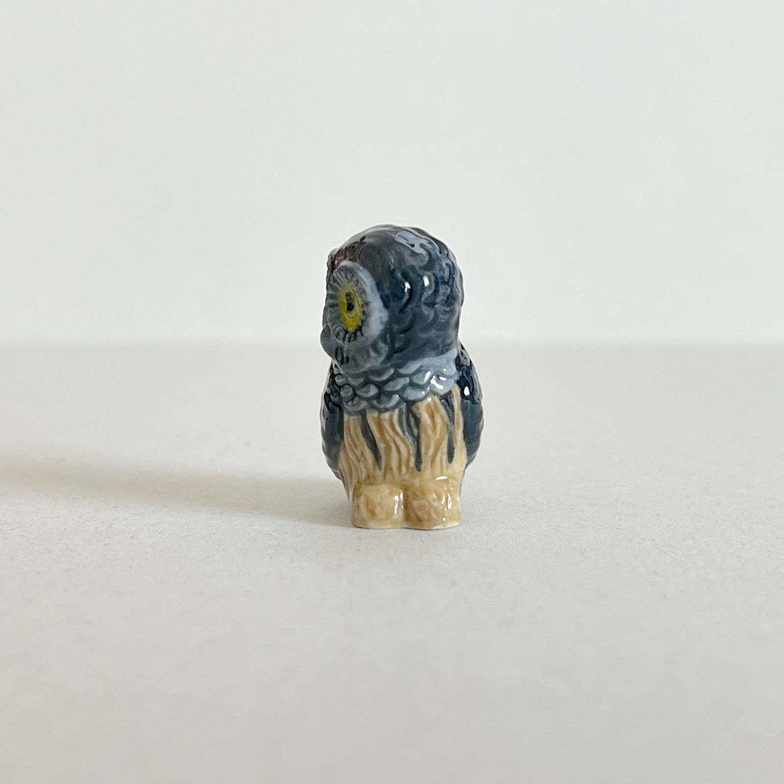 フェーヴ フクロウたち⑩ 2018年 フランス フェーブ ミニチュア陶器 m