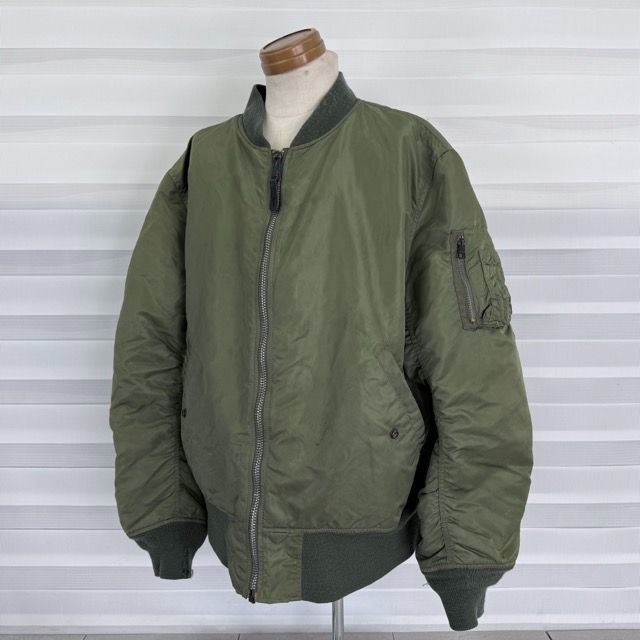 ALPHA INDUSTRIES MA-1 メンズフライトジャケット Lサイズ カーキ MIL