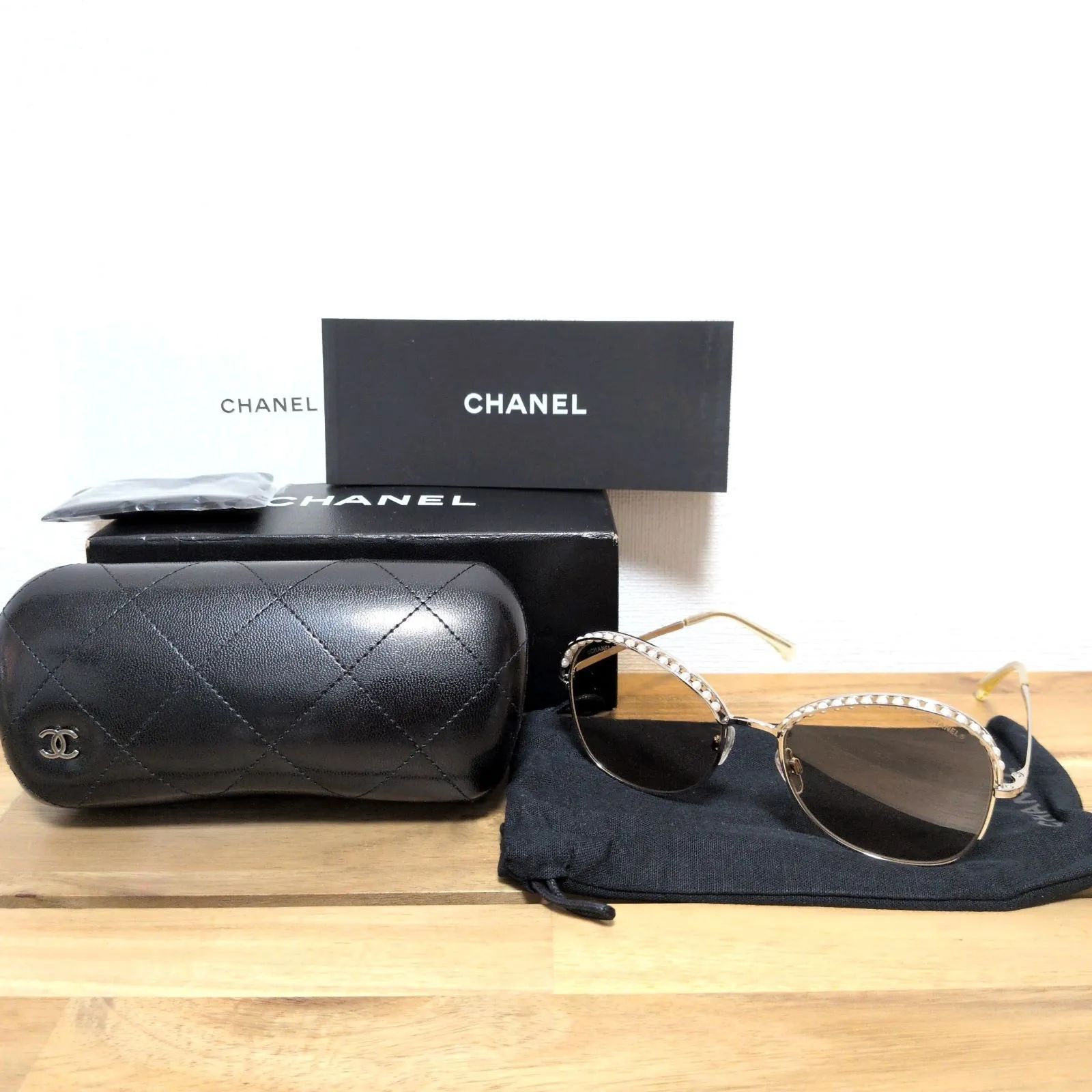 CHANEL シャネル ココマーク パール サングラス 4246-H レディース 56