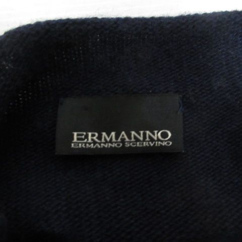 エルマノシェルビーノ ERMANNO SCERVINO ボーダー柄 ハイネック ニット