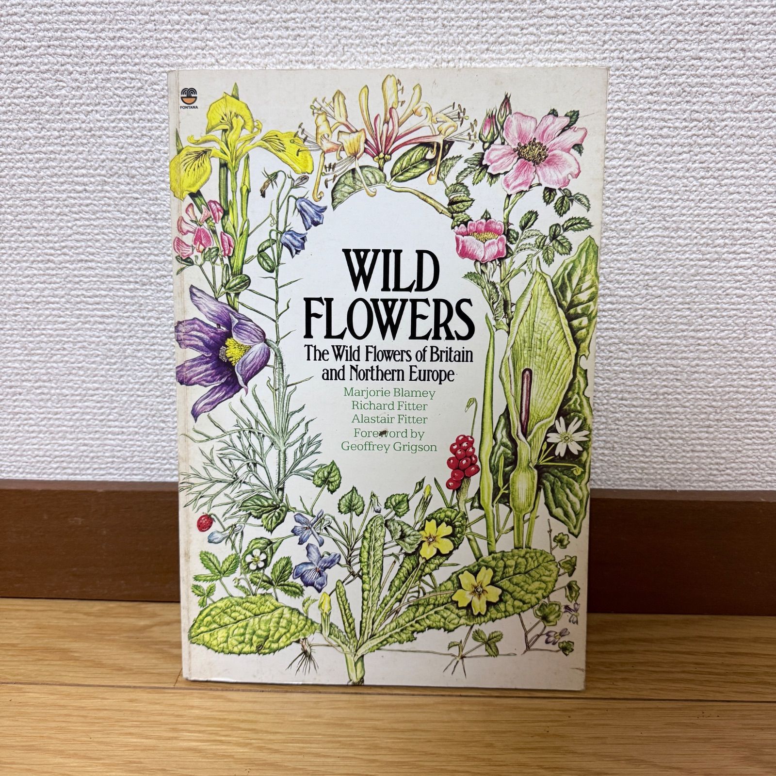 洋書 WILD FLOWERS 英国・北ヨーロッパの野草図鑑 植物画 Fontana 1981