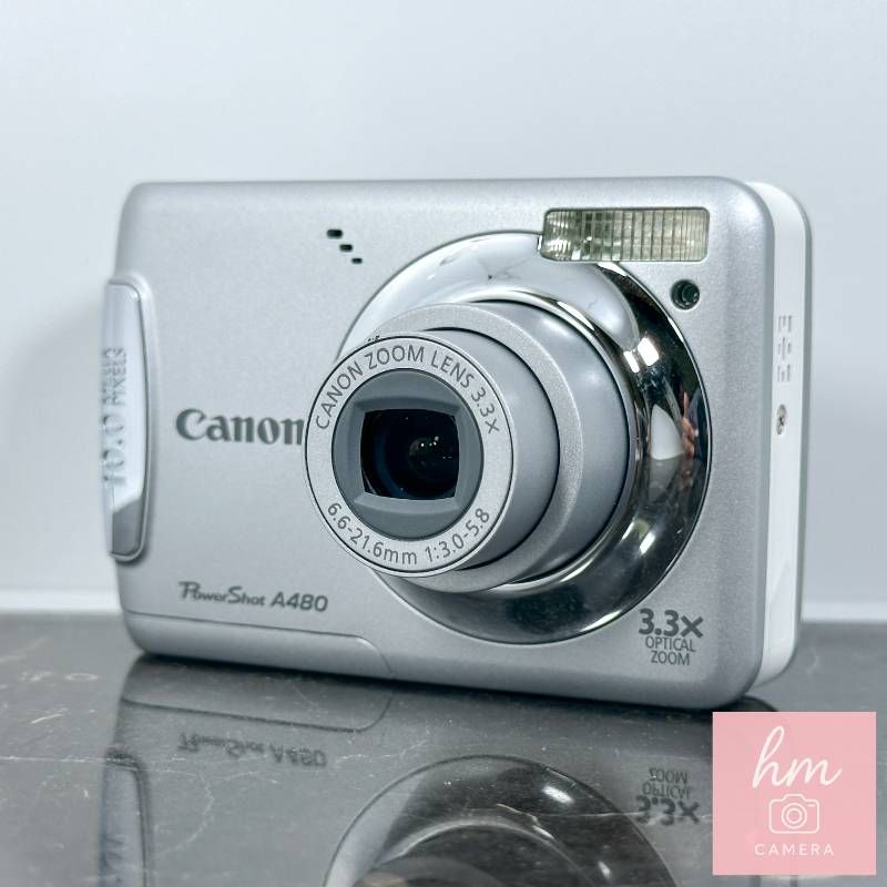 美品】Canon PowerShot A480 シルバー 1000万画素 光学3.3倍ズーム 単3