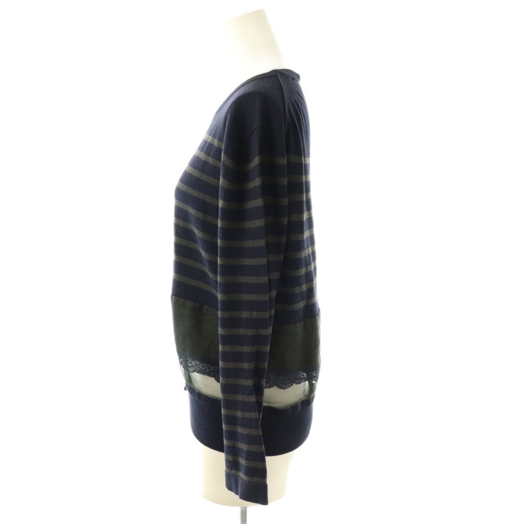 サカイラック sacai luck ボーダードッキングニット プルオーバー 1