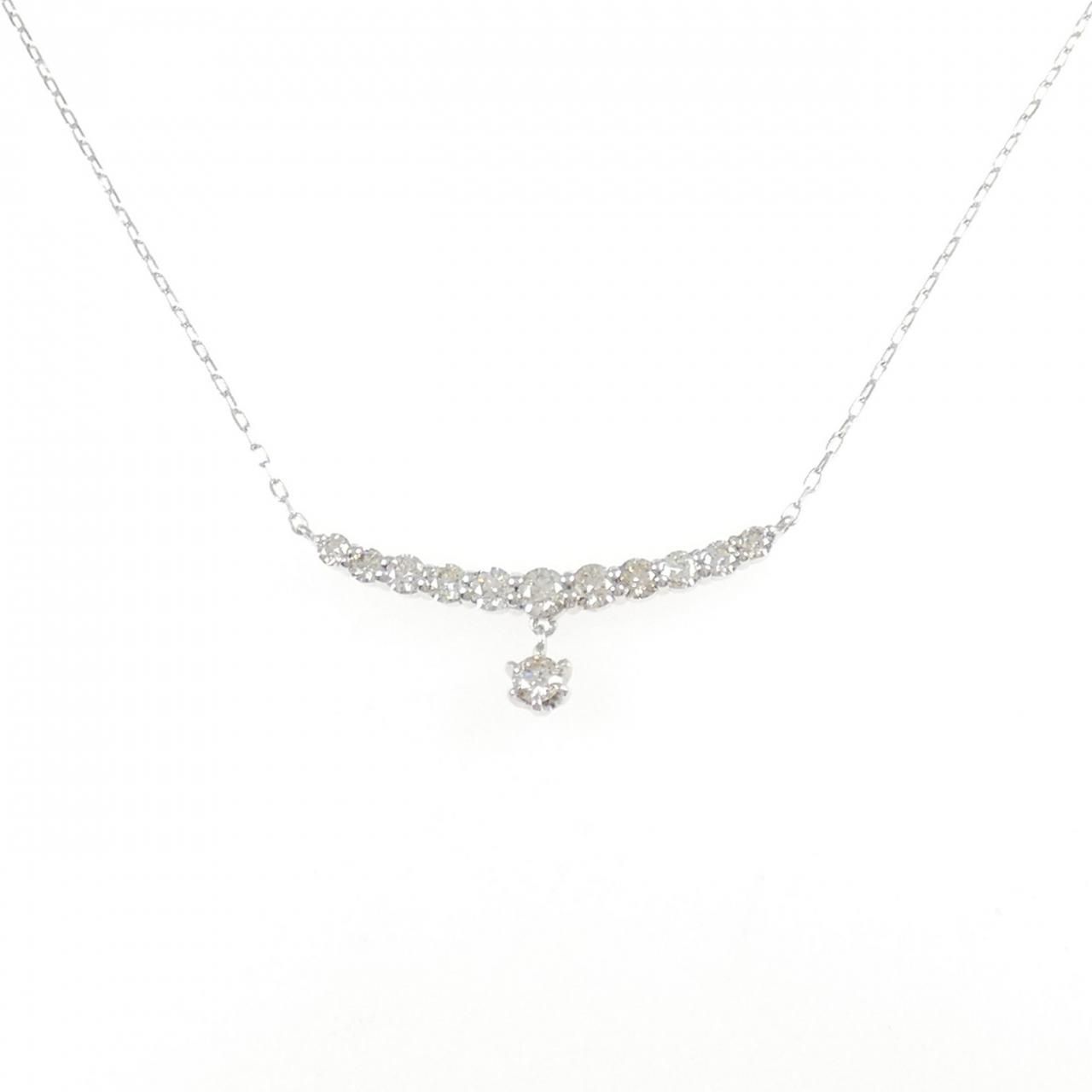 K18WG ダイヤモンド ネックレス 0.53CT