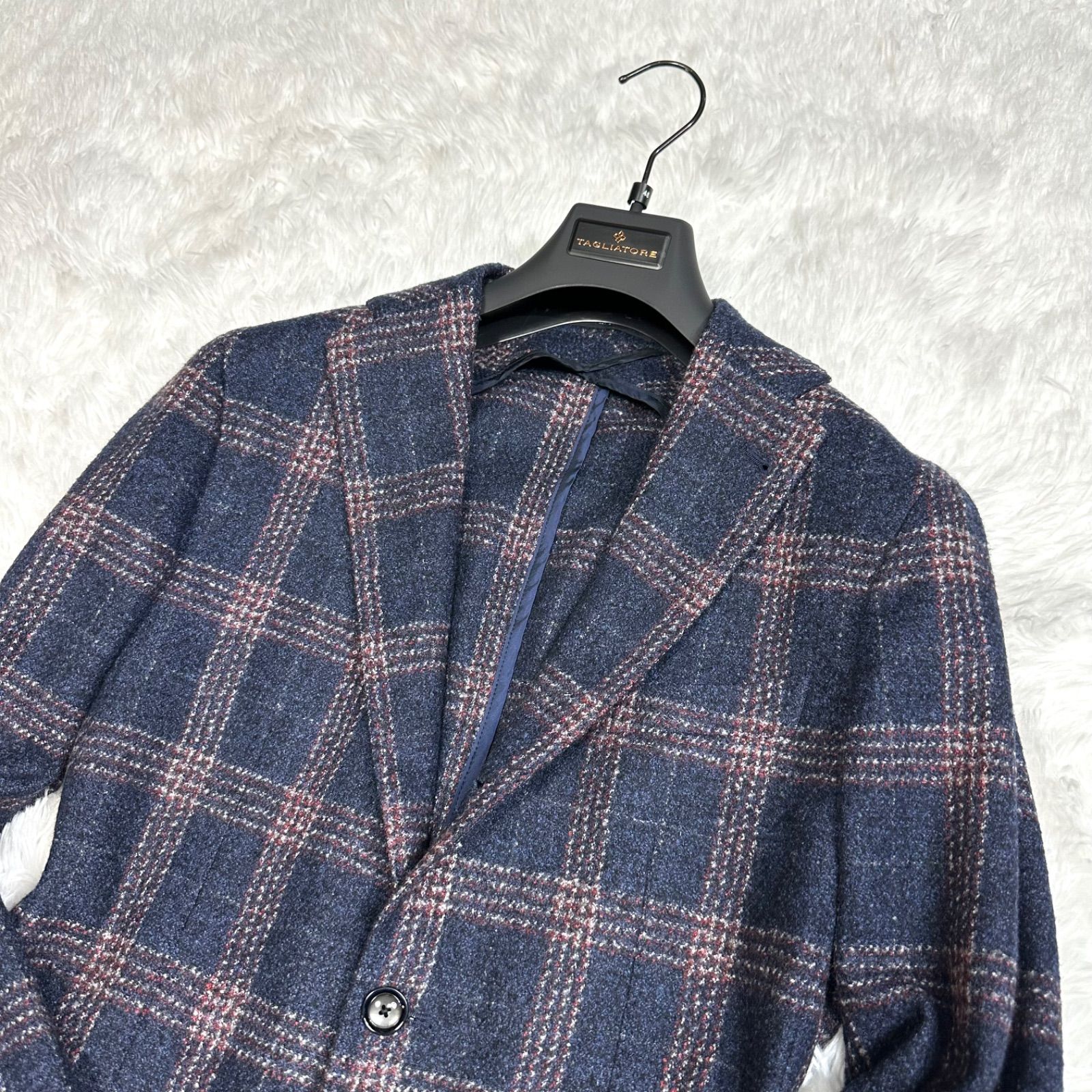 TAGLIATORE テーラードジャケット モンテカルロ チェック シルク