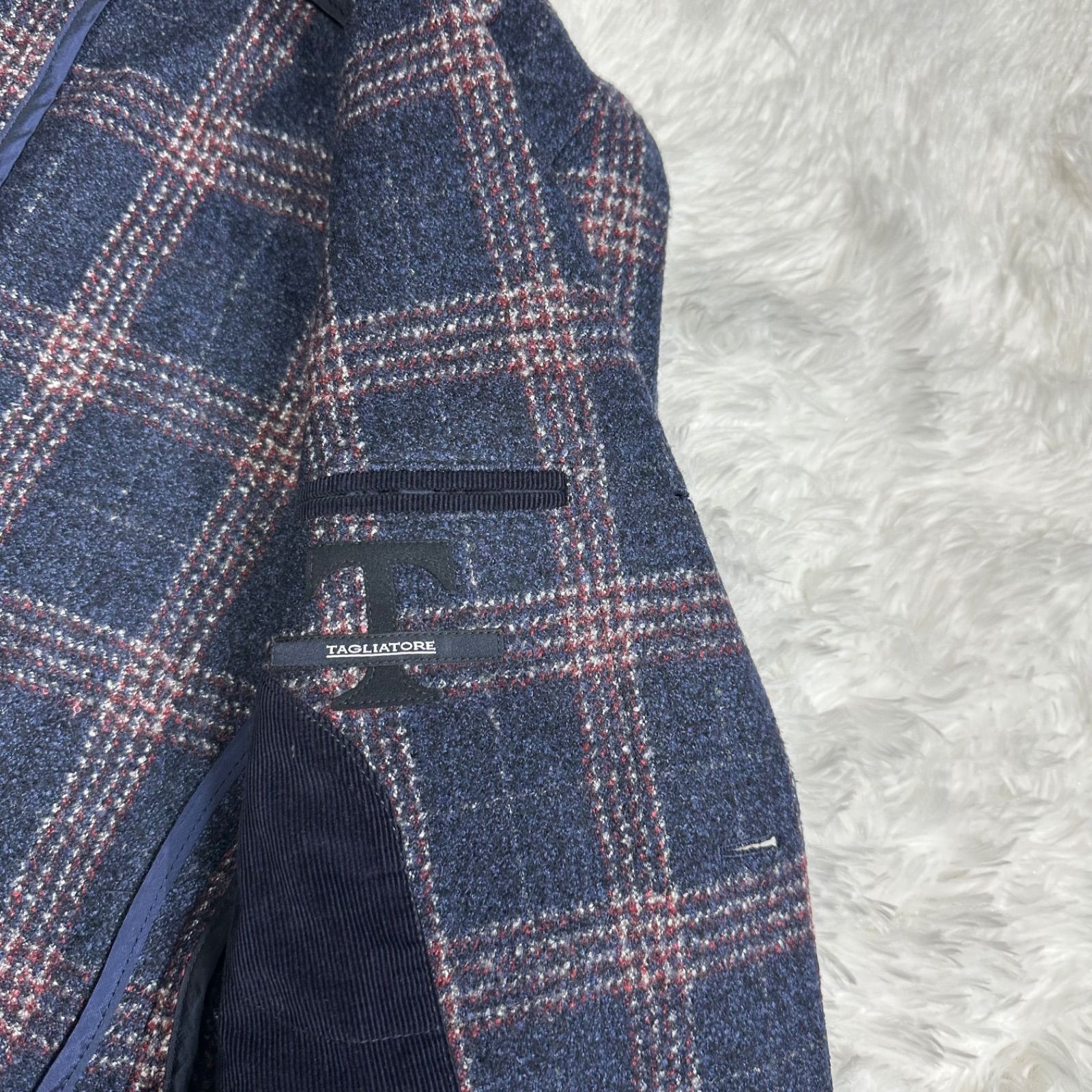 TAGLIATORE テーラードジャケット モンテカルロ チェック シルク