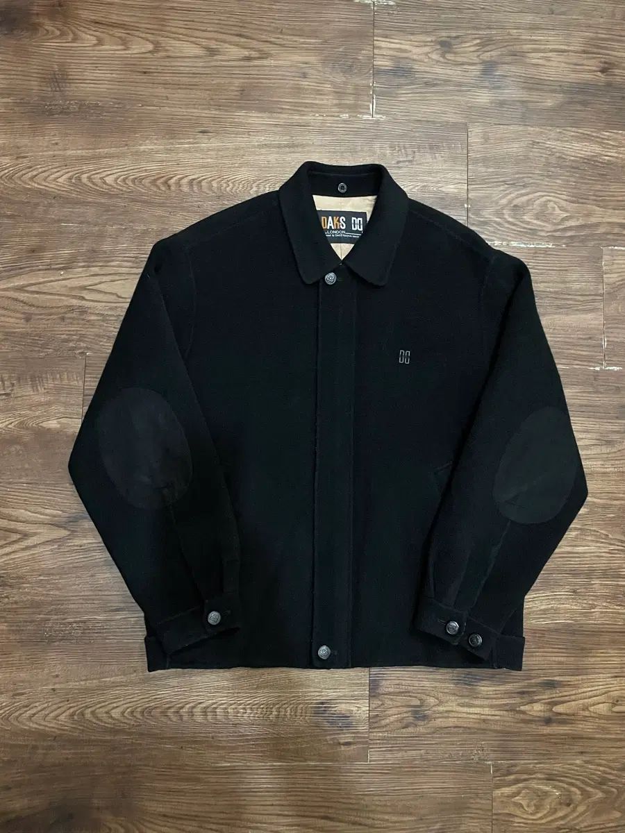 90s DAKS ダックス エルボー パッチ ウール カシミア ブルゾン ジャケット ブラック 8,689円