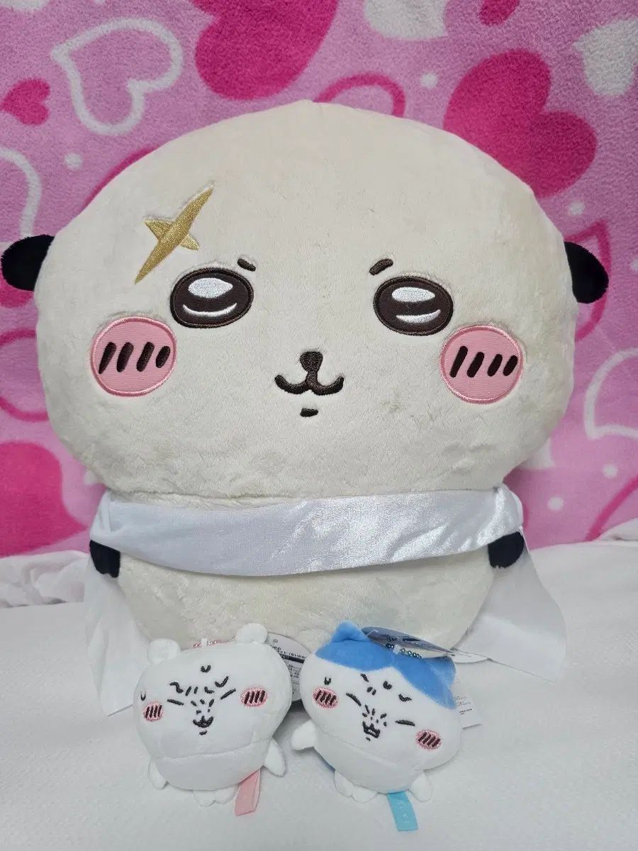 ちいかわ ラッコ 超BIG 大型 ぬいぐるみ + ちいかわ ハチワレ キーホルダー 3個 セット