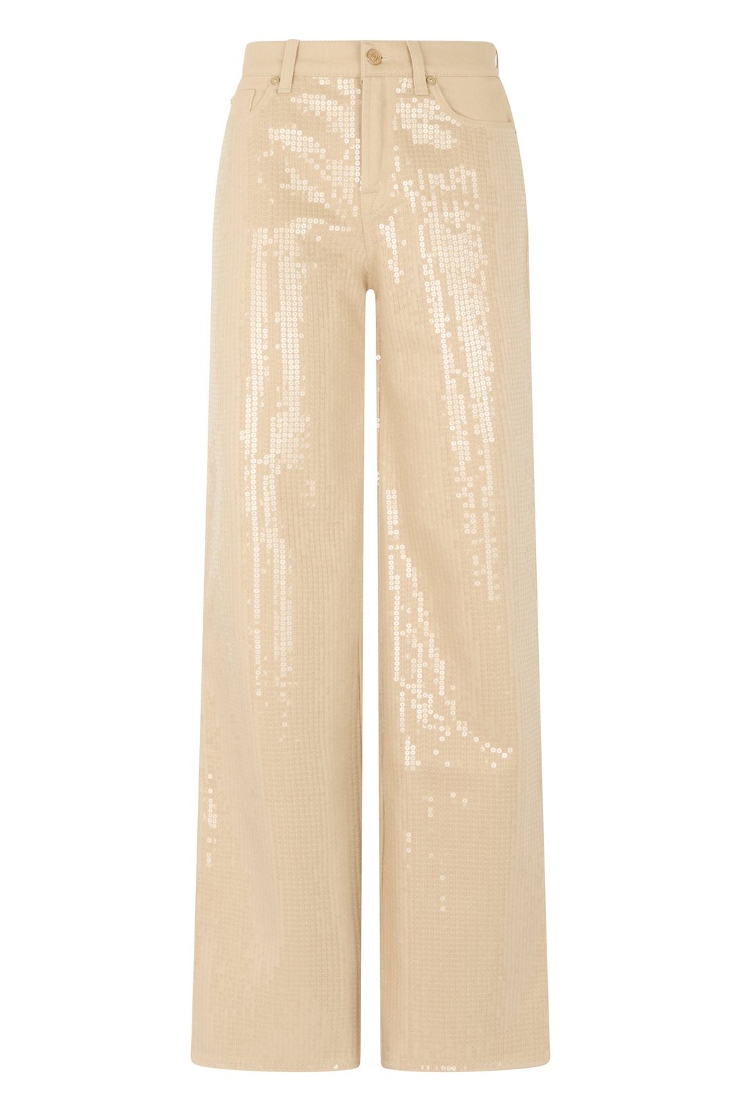 【新品・最安値】7 For All Mankind Cotton wide trousers with sequins 正規品 パンツ