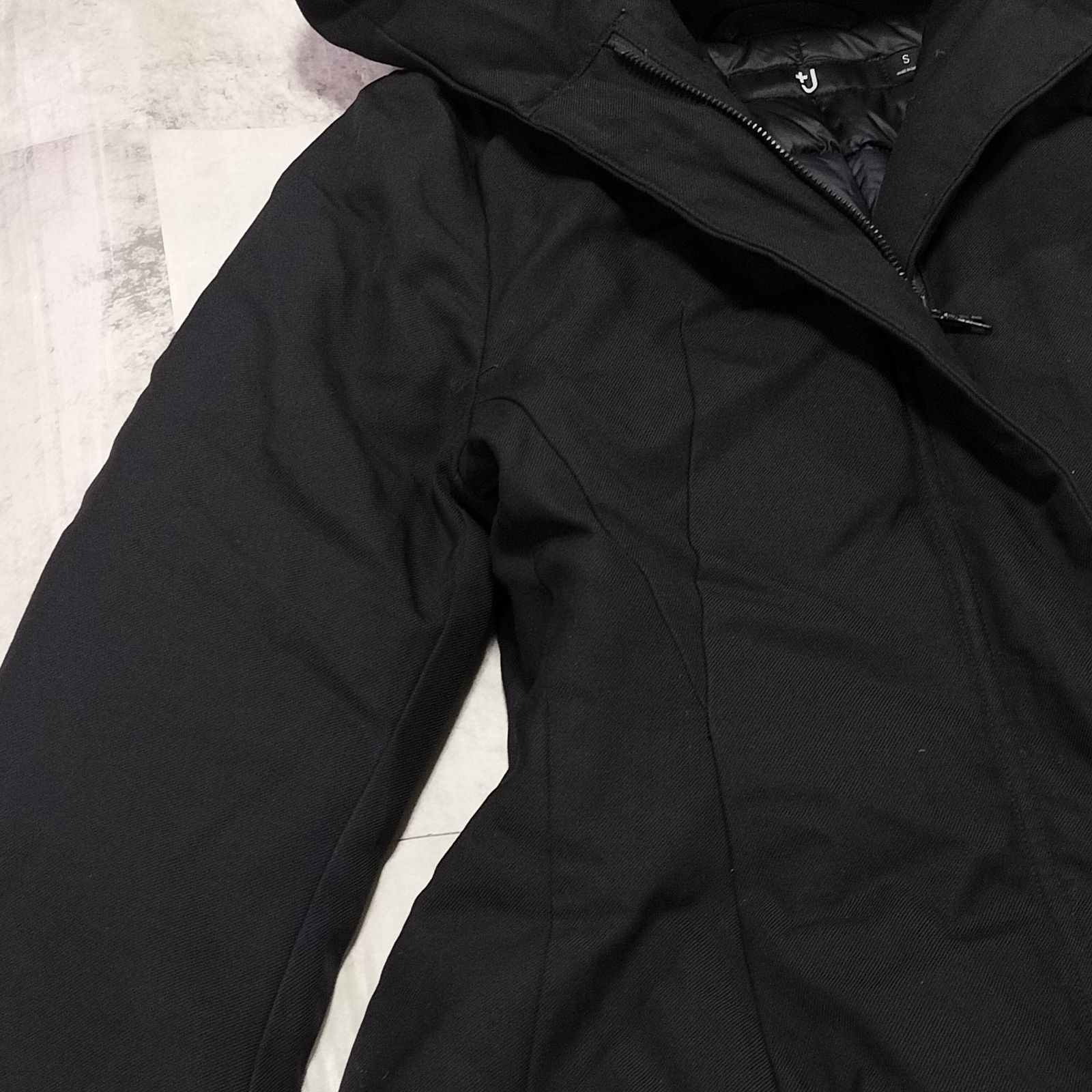 美品】UNIQLO ユニクロ +J ジルサンダー フーデッドロングコート S 
