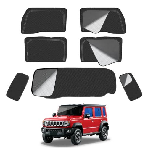 スズキ ジムニー ノマド JC74 車種専用設計 メッシュカーテン 2in1 サンシェード 断熱 日除け 換気 JIMNY NOMADE 全車窓 カーテン 虫避け プライバシー保護 カーシェード マグネット サイド用 通風 UVカット バック efbc4f1e 11,918円