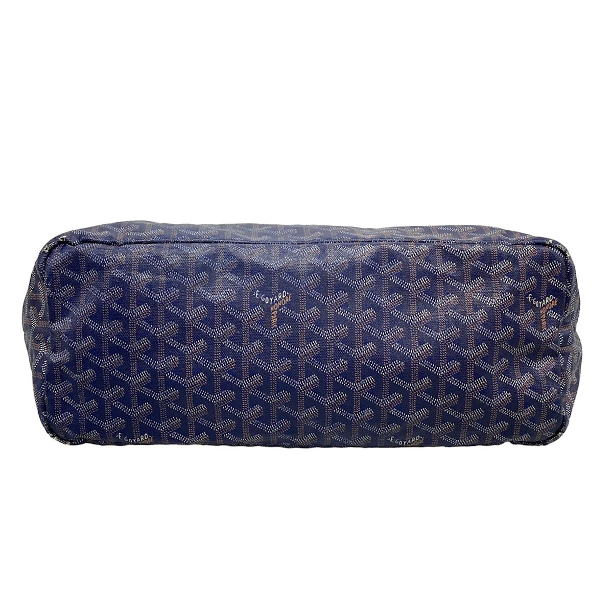 GOYARD(ゴヤール) トートバッグ サンルイPM ネイビー レザー - メルカリ