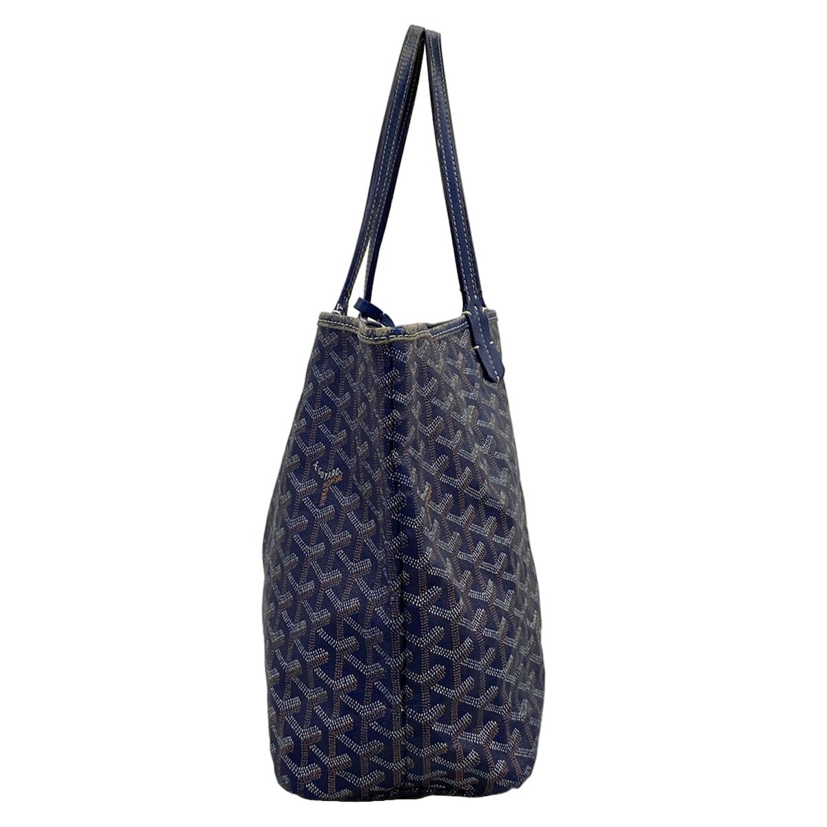 GOYARD(ゴヤール) トートバッグ サンルイPM ネイビー レザー - メルカリ