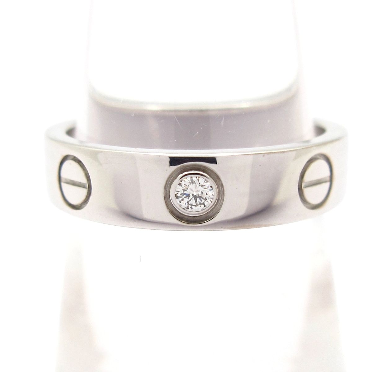 Cartier(カルティエ) リング 47美品 ミニラブ K18WG×ダイヤモンド 1P