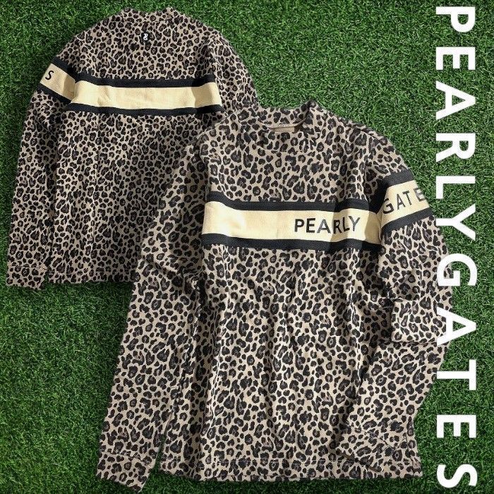 PEARLY GATES パーリーゲイツ ゴルフ 日本製 コットン裏毛 レオパード
